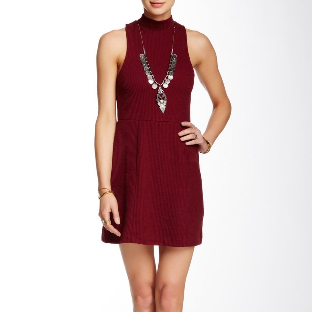 SOLD*** NWT Free People Fit & Flare Mini Knit Dress